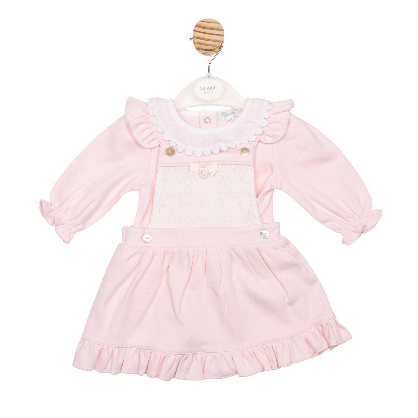 Pink Smocked Top and Pinafore