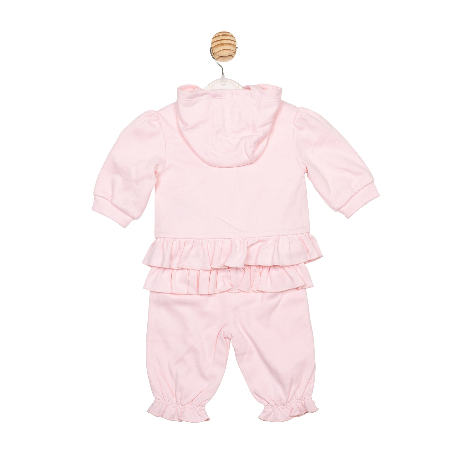 Pink Smocked 3 Piece Tracksuit