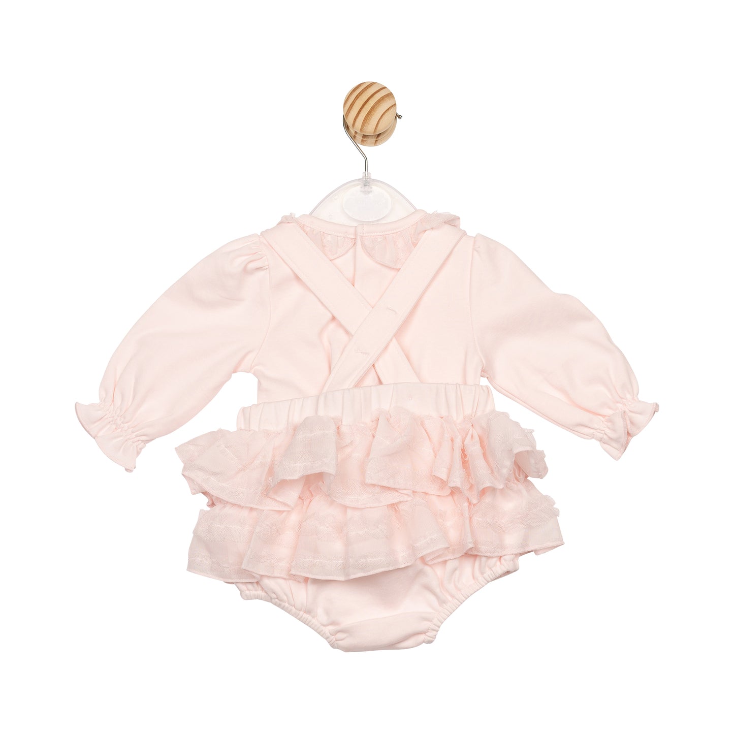 Pink Ruffle Top and Bloomer Dungaree