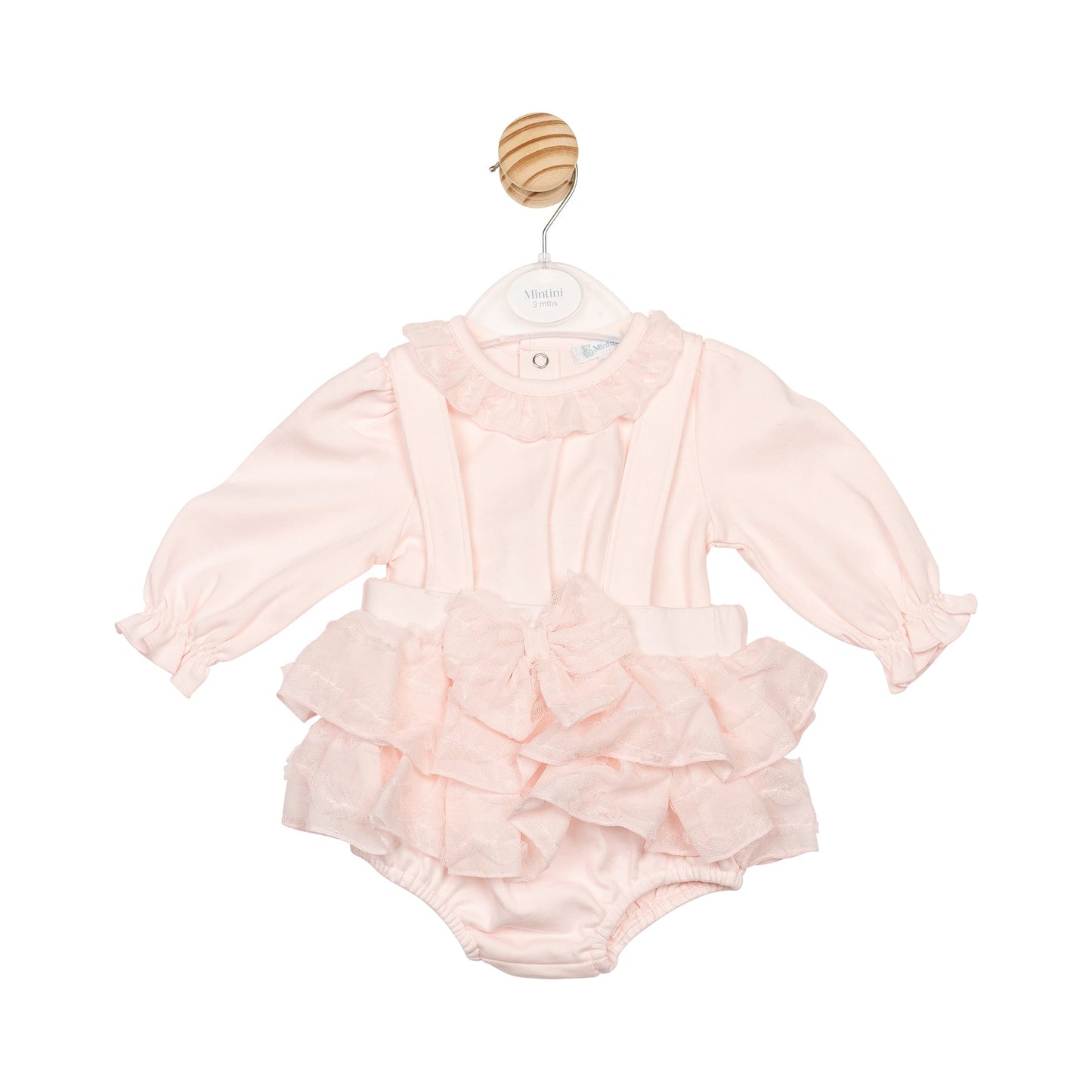 Pink Ruffle Top and Bloomer Dungaree