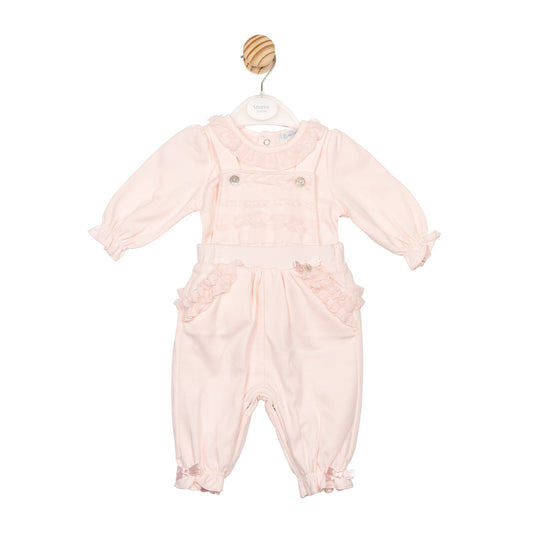 Pink Ruffle Top and Dungaree