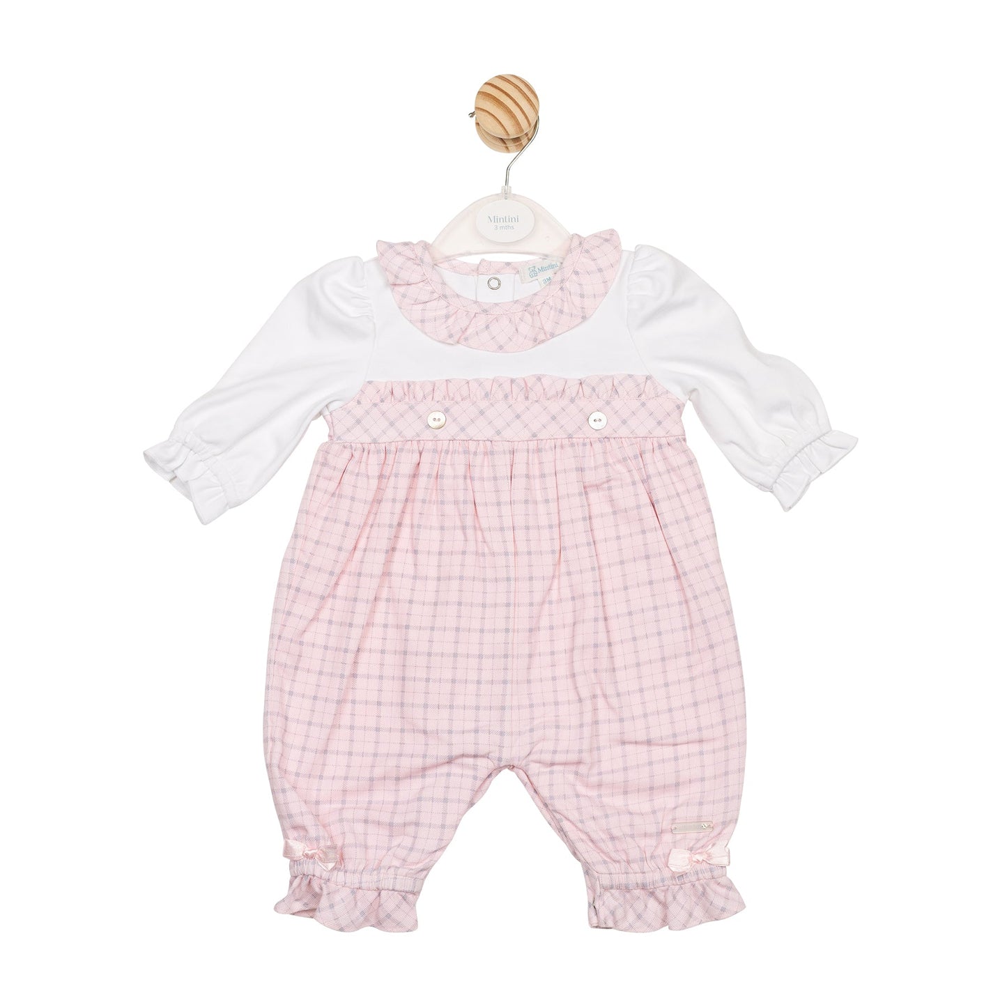 Pink Check Romper