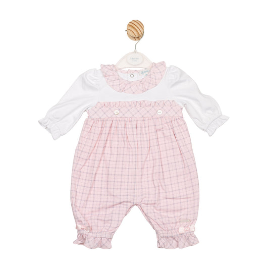 Pink Check Romper