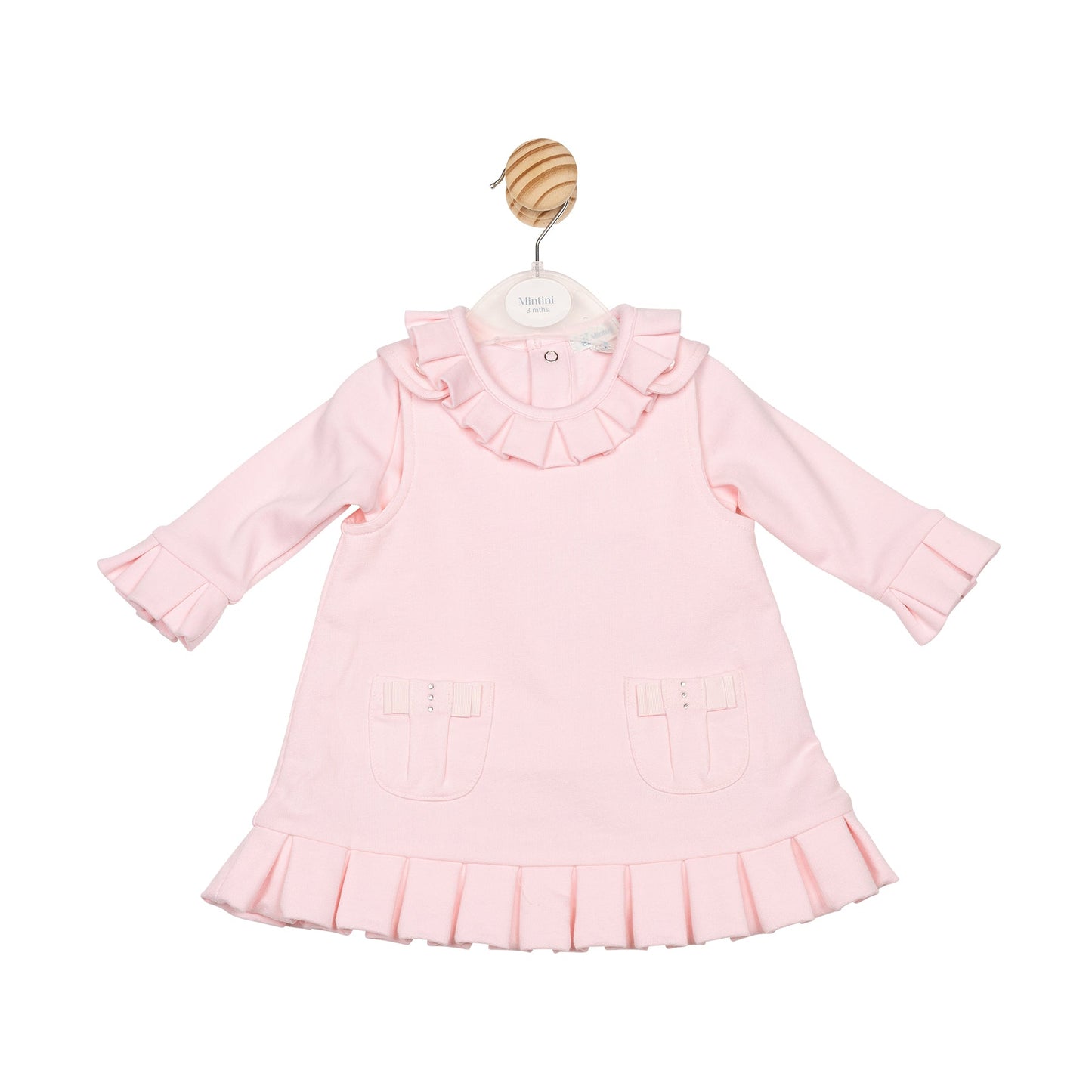 Pink Ribbon Pleat Top and Pinafore