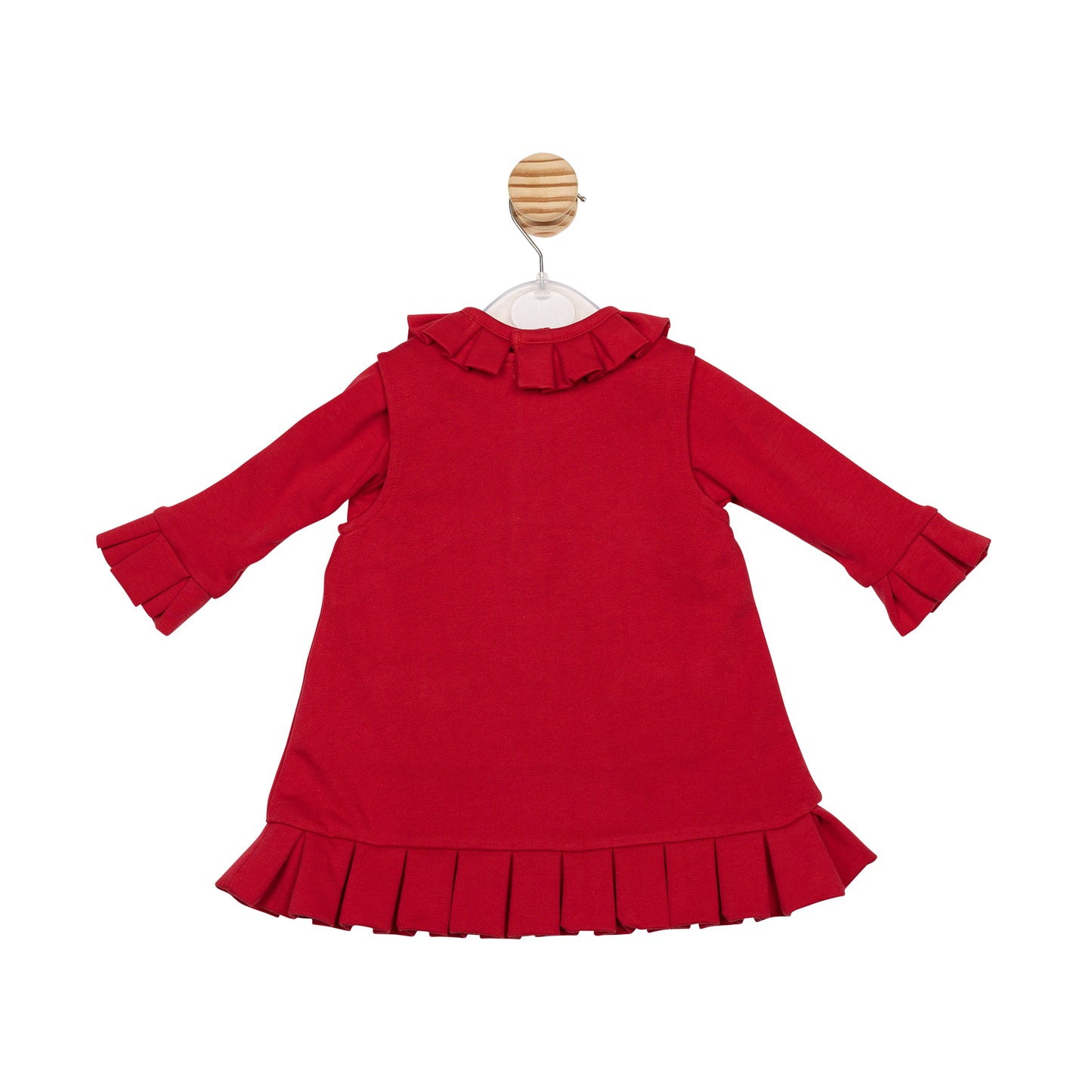 Red Ribbon Pleat Top and Pinafore