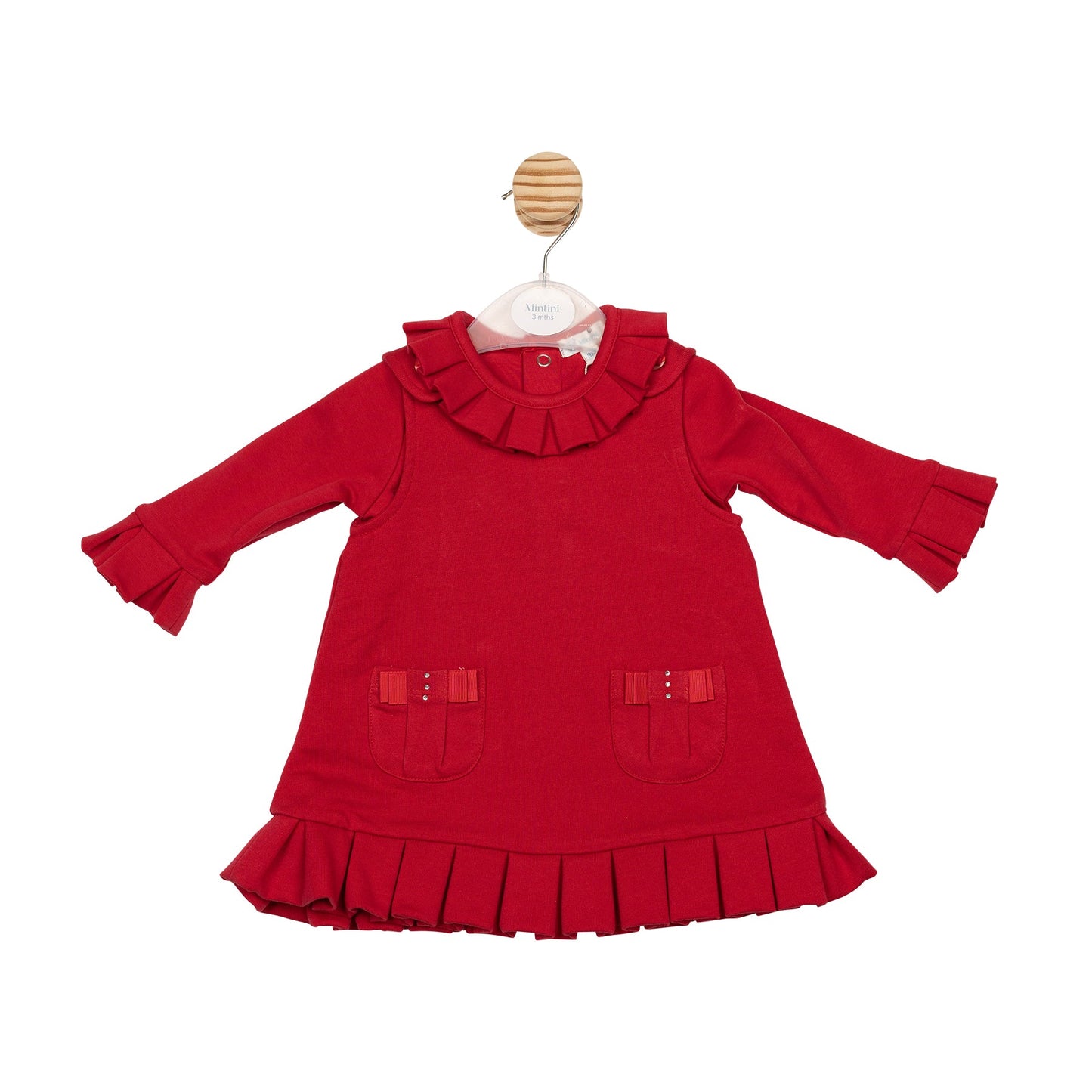 Red Ribbon Pleat Top and Pinafore
