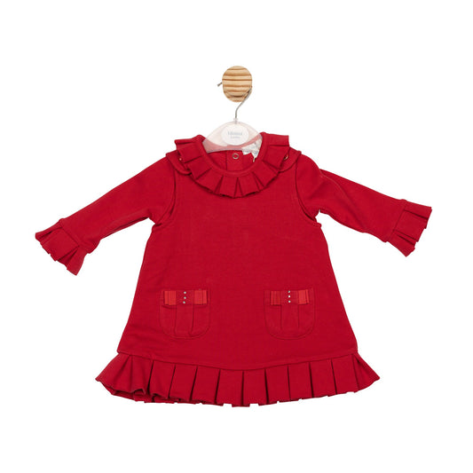 Red Ribbon Pleat Top and Pinafore