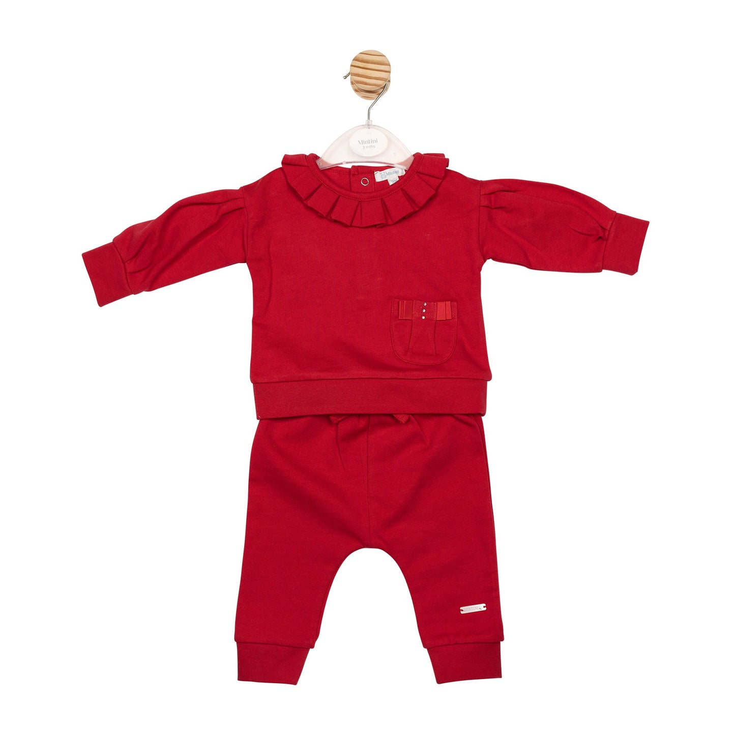 Red Ribbon Pleat Tracksuit