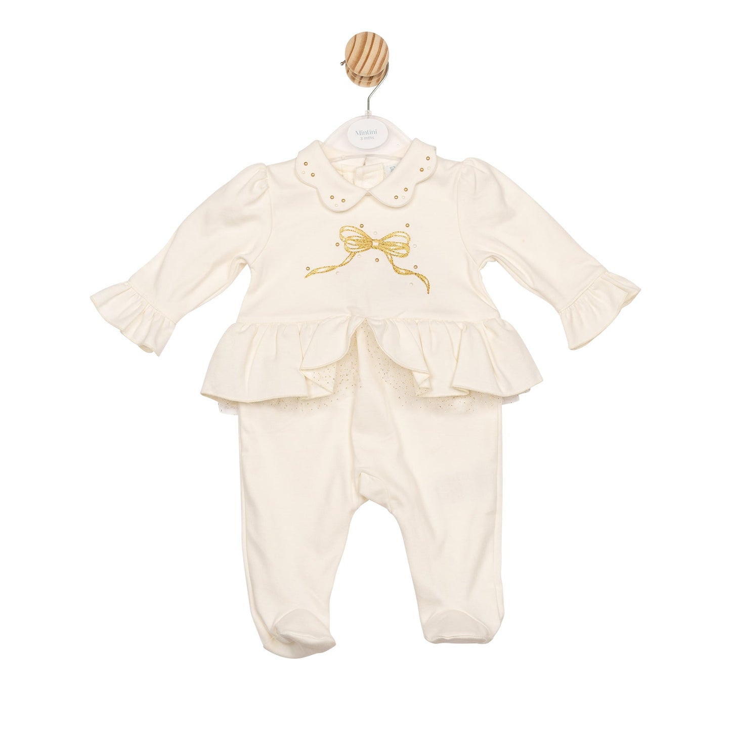 Vanilla Bow Babygrow