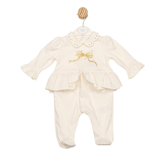 Vanilla Bow Babygrow