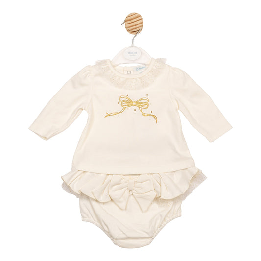 Vanilla Bow Top and Jam Pant