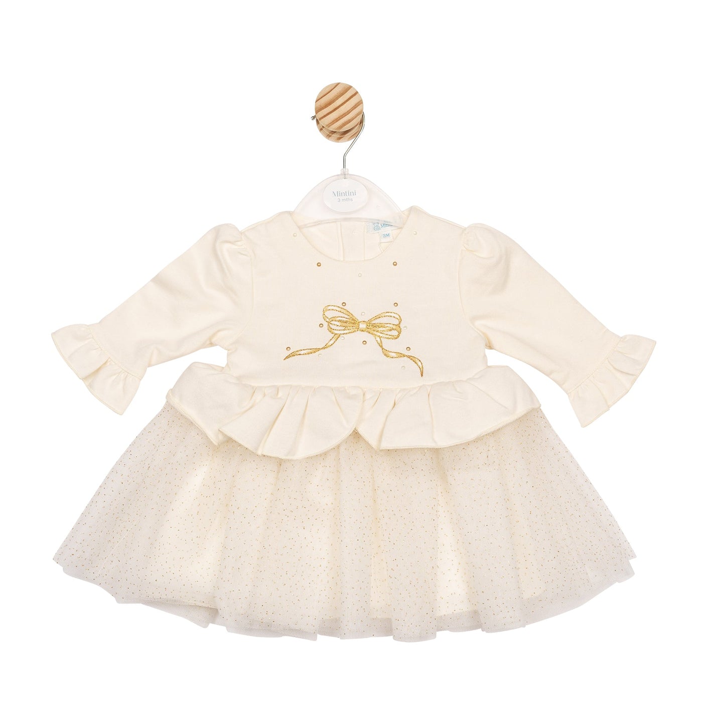 Vanilla Bow Tuille Dress
