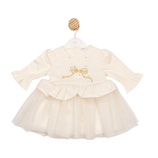 Vanilla Bow Tuille Dress