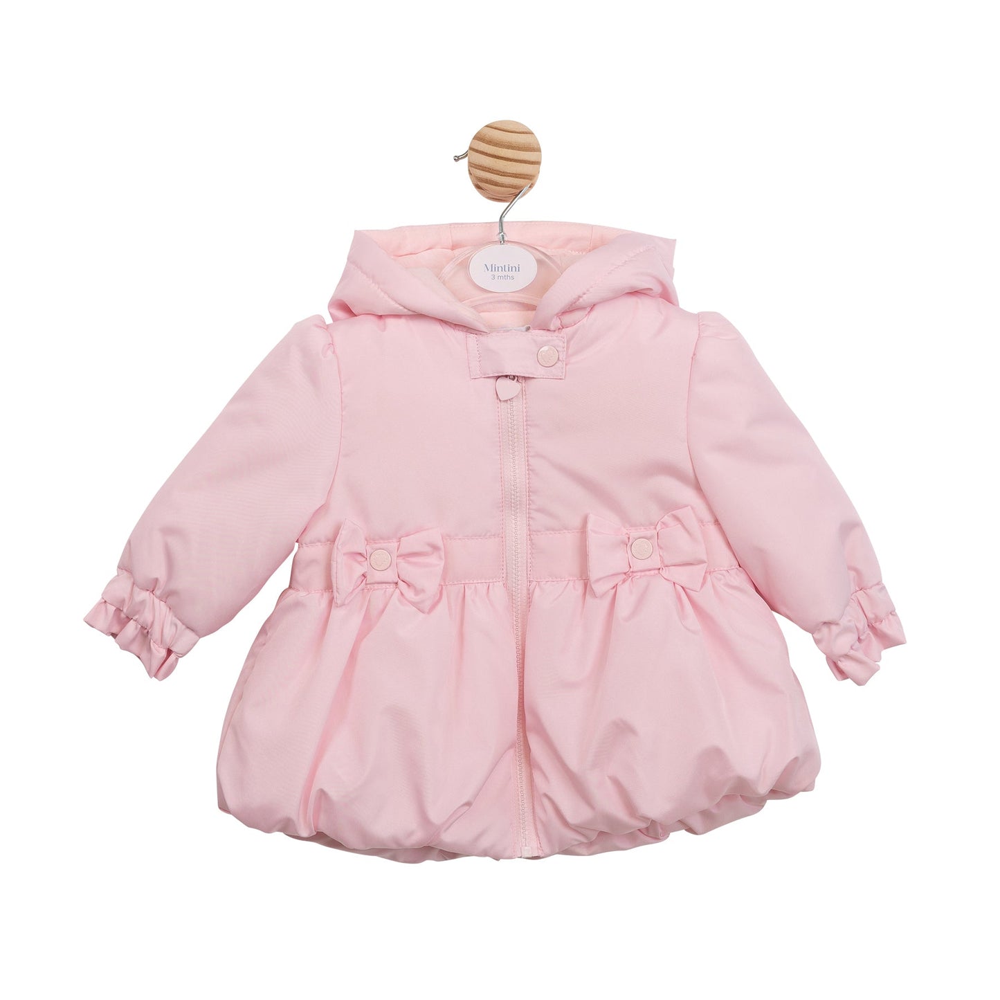 Pink Bubble Hem Coat