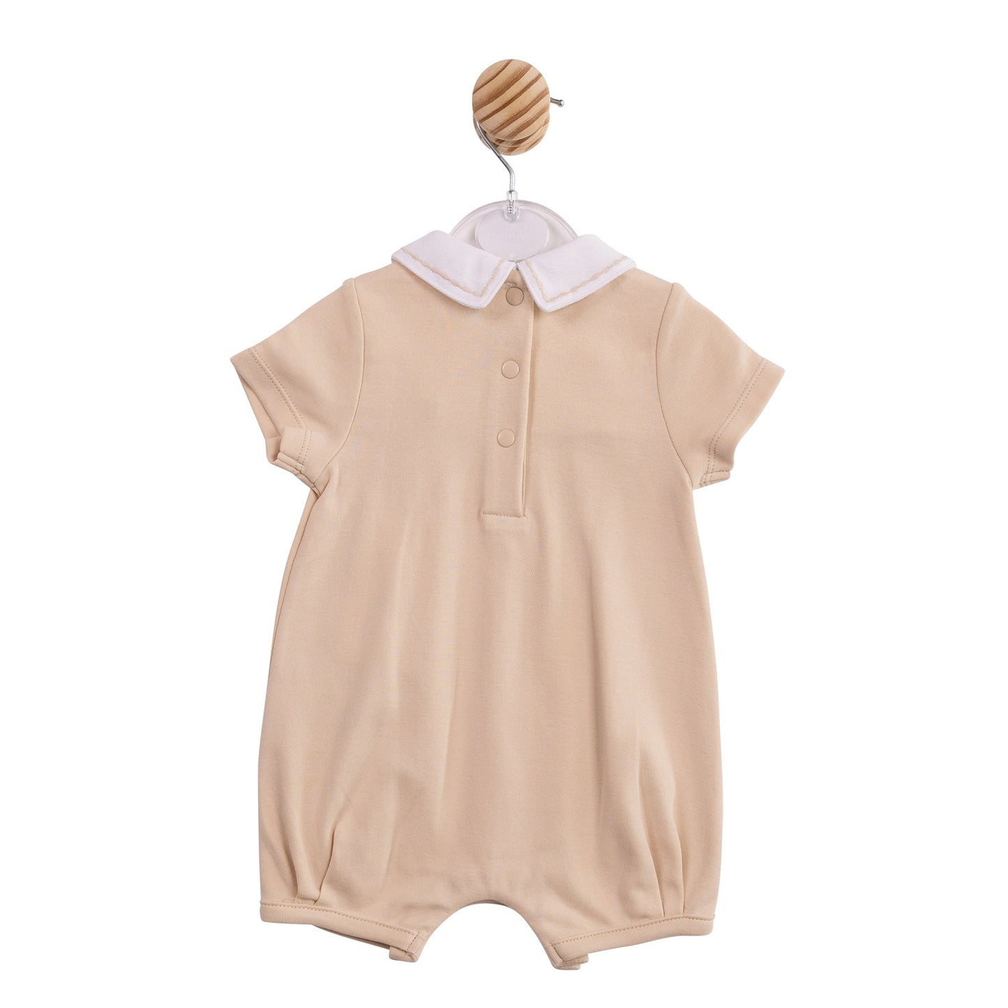 Beige Smocked Romper