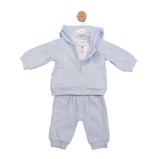 Blue Jacquard 3pc Tracksuit