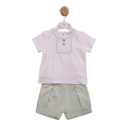Sage Jacquard T-Shirt and Short Set