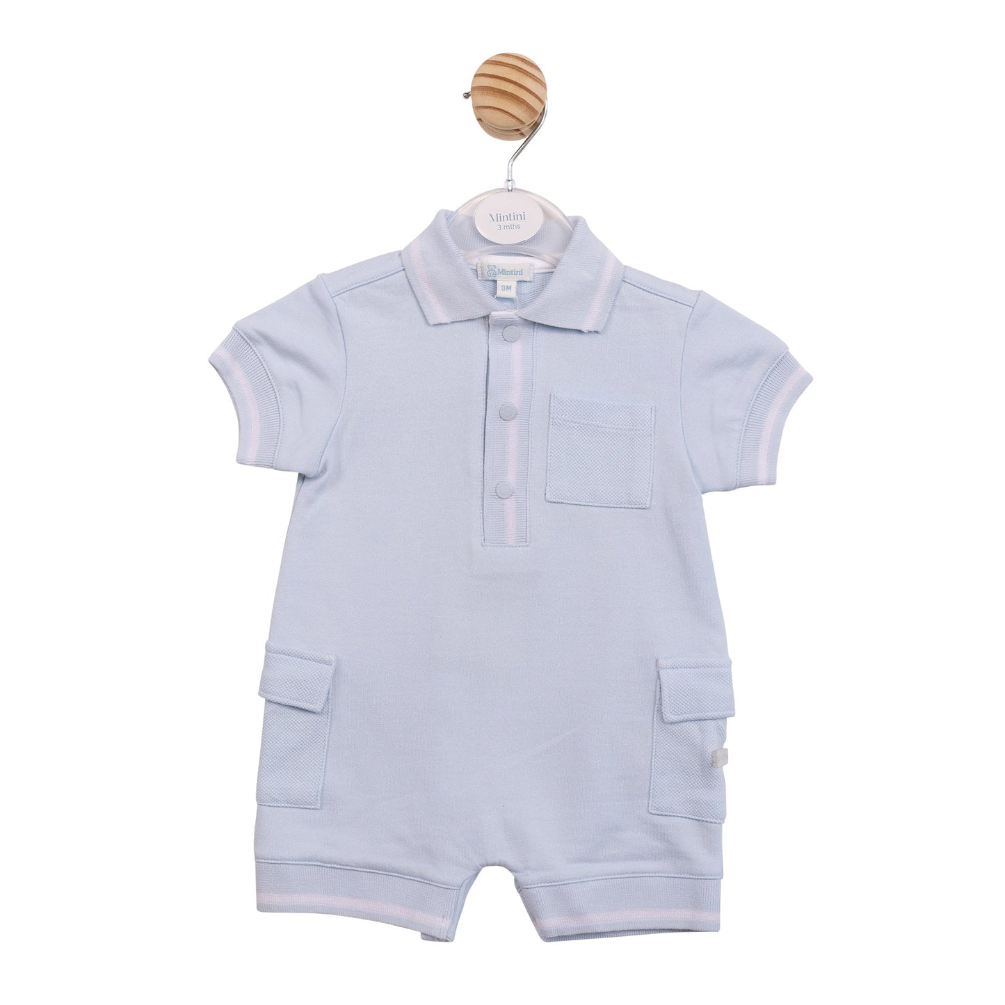 Blue Collared Cargo Romper