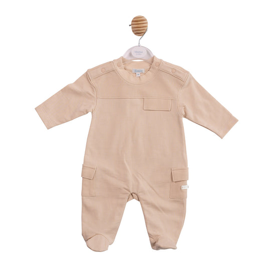 Beige Cargo Babygrow