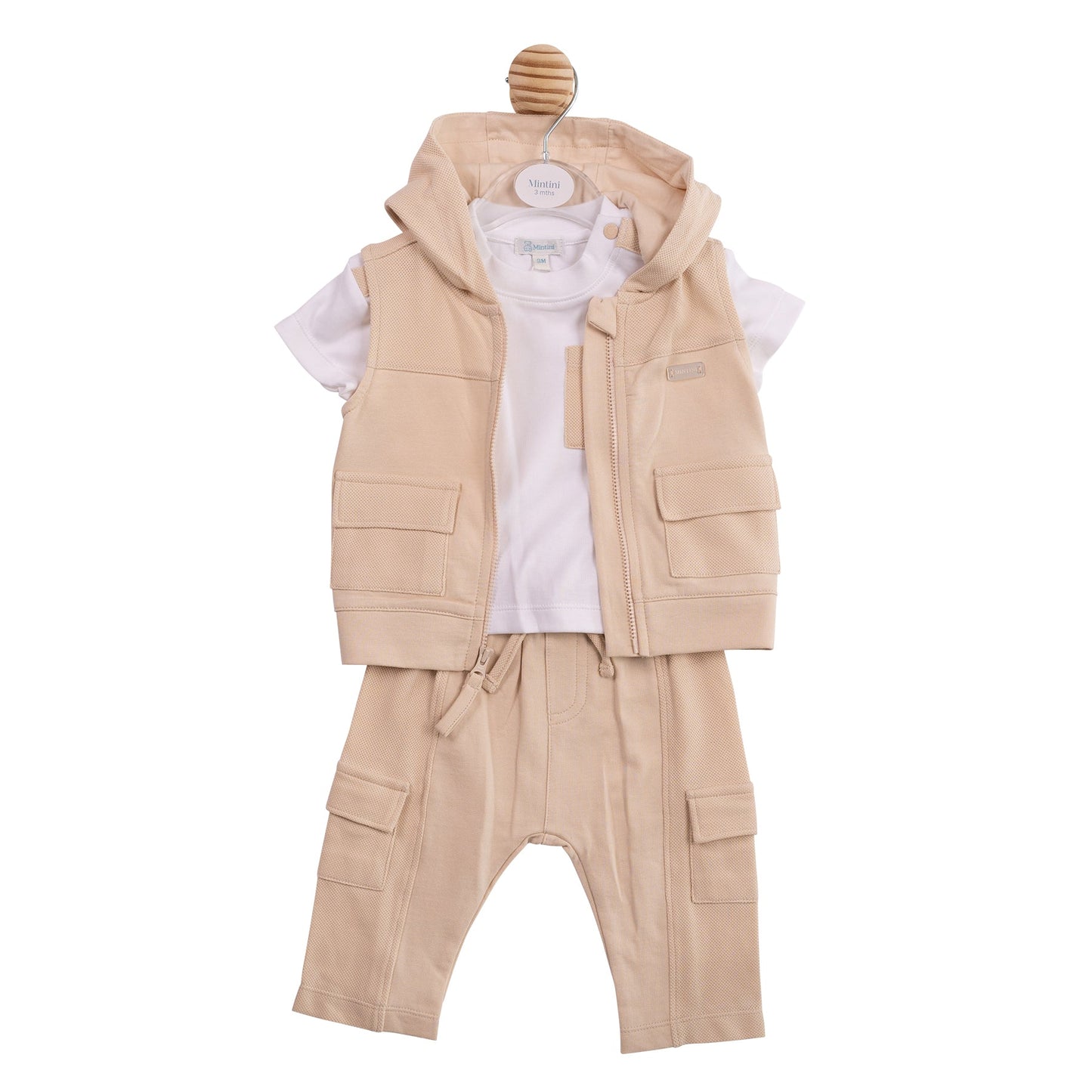 Beige Cargo 3pc Tracksuit