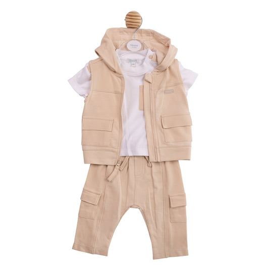 Beige Cargo 3pc Tracksuit