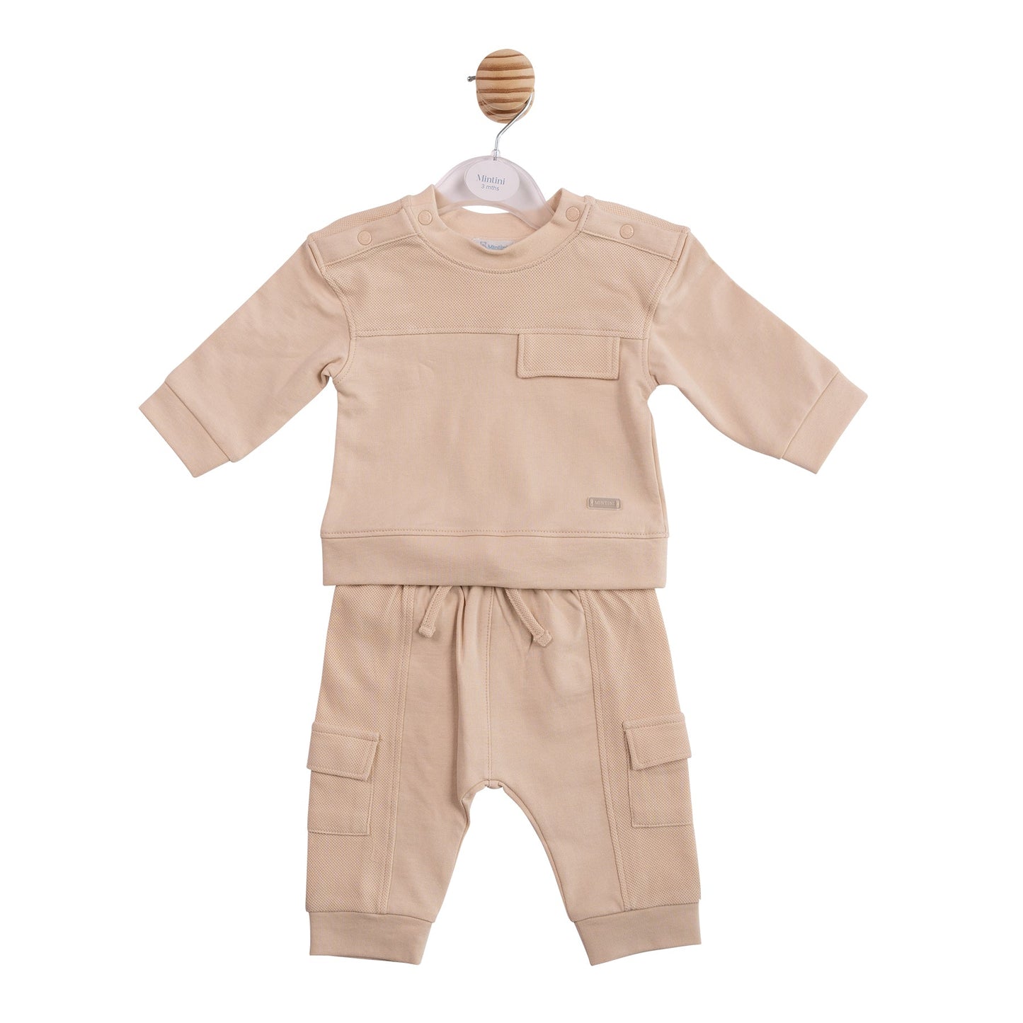 Beige Cargo Tracksuit