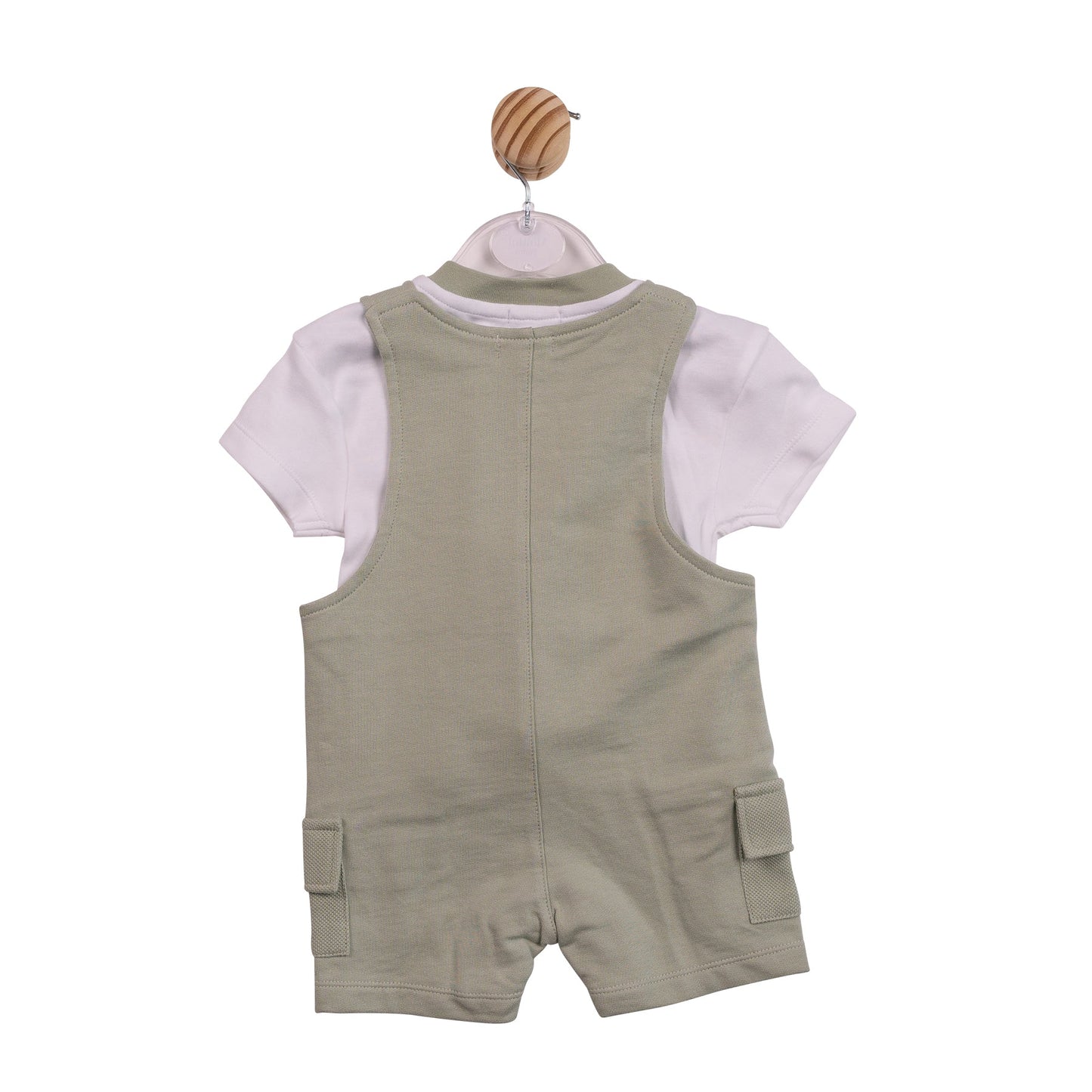 Sage Collared Cargo Dungaree