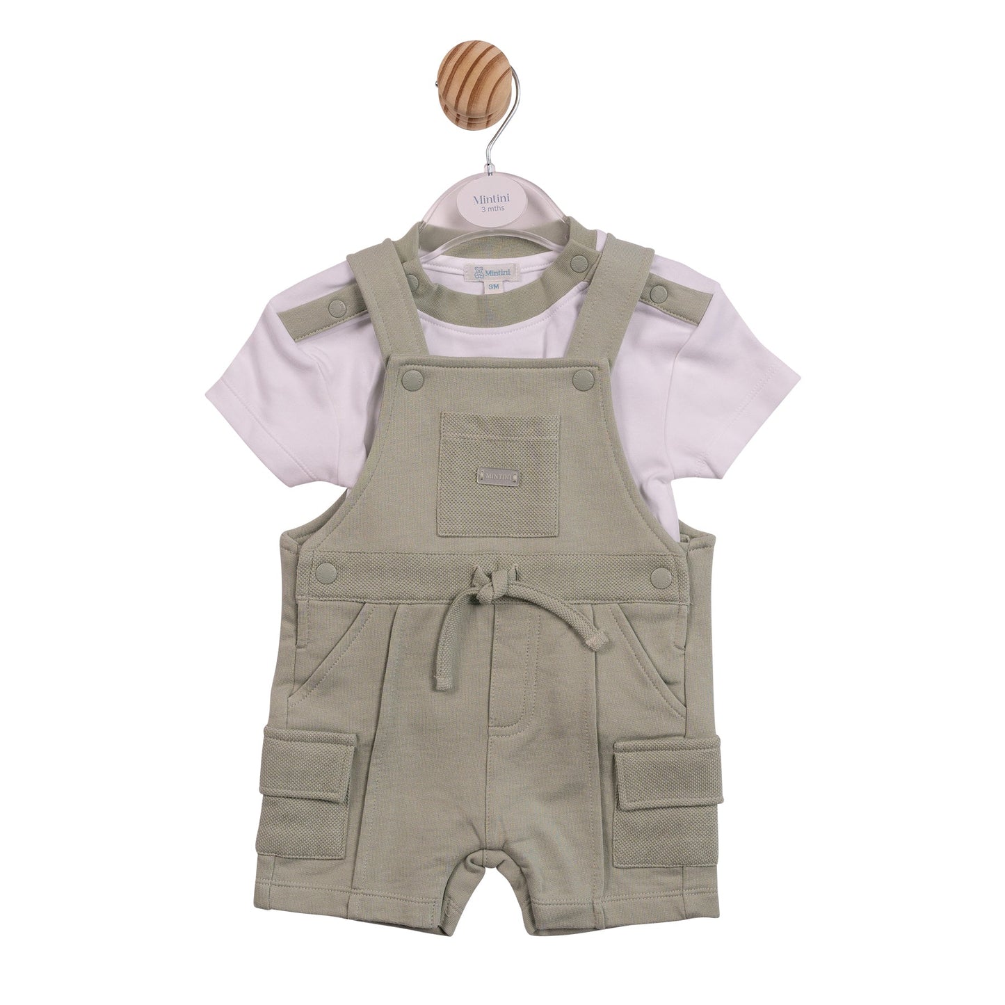Sage Collared Cargo Dungaree