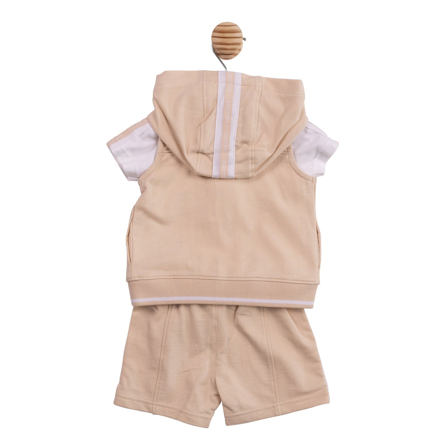 Beige Tape 3pc Short Set
