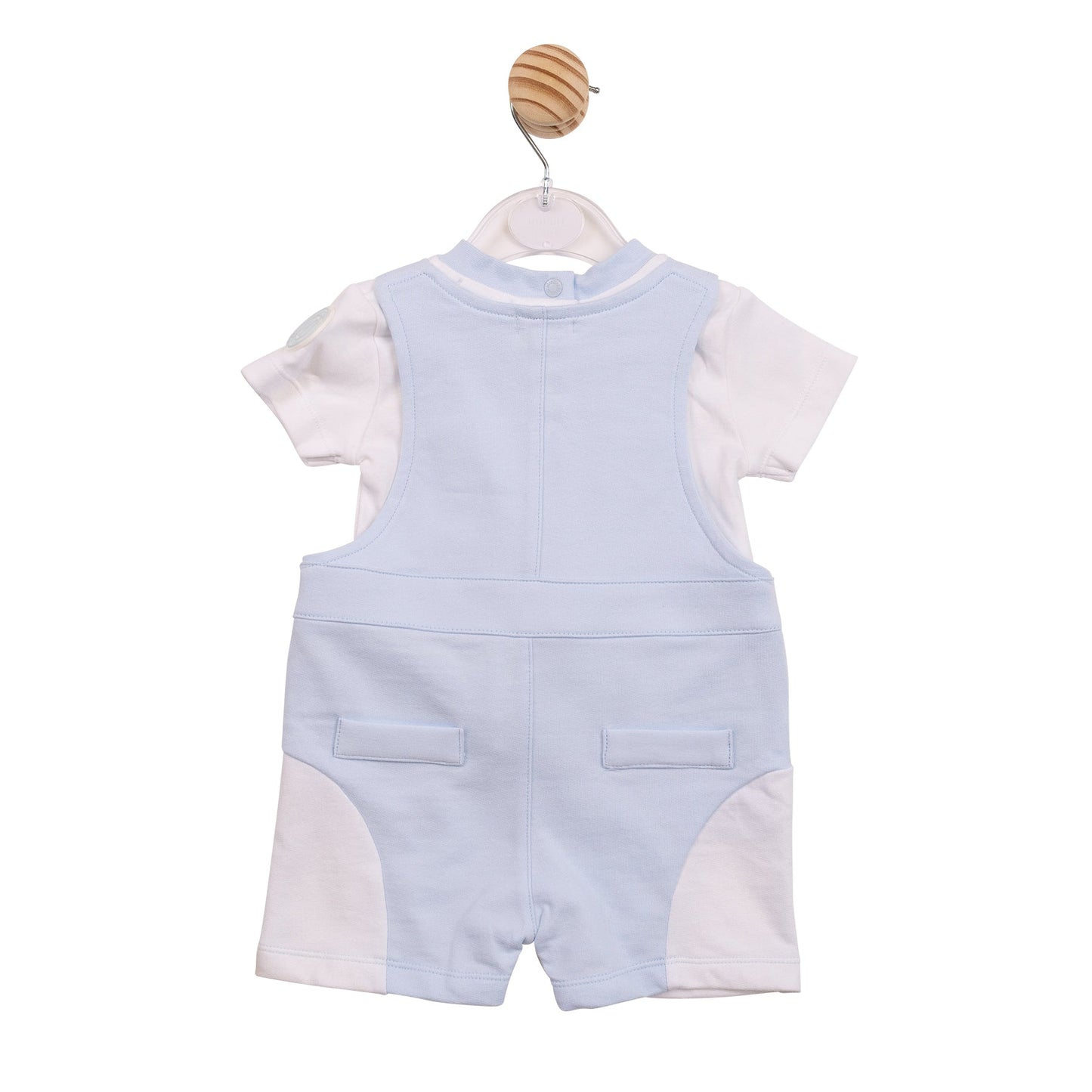 Blue Patchwork Short Dungaree