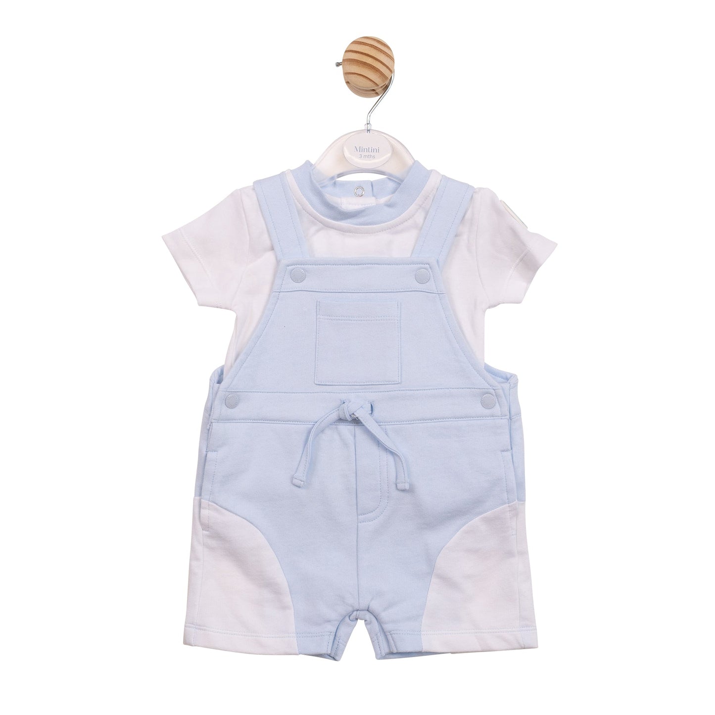 Blue Patchwork Short Dungaree