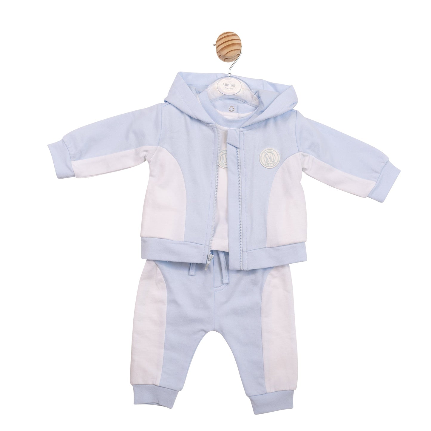 Blue Patchwork 3pc Tracksuit
