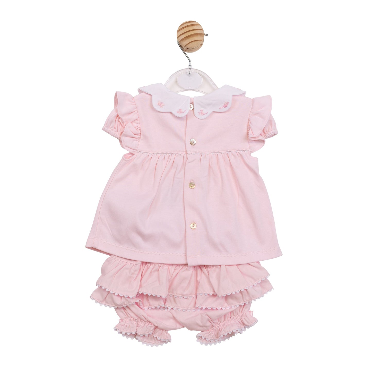 Pink Butterfly Collar Top and Bloomer