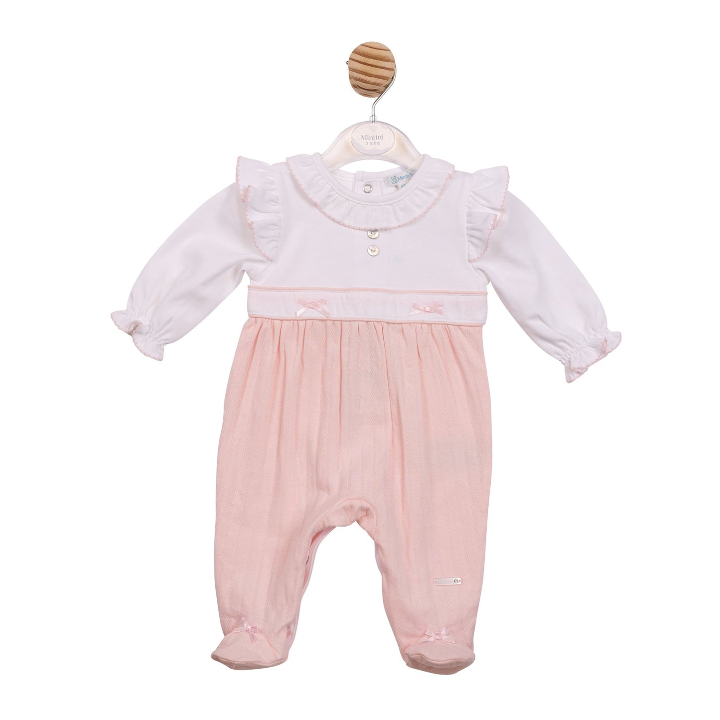 Pink Jacquard Babygrow