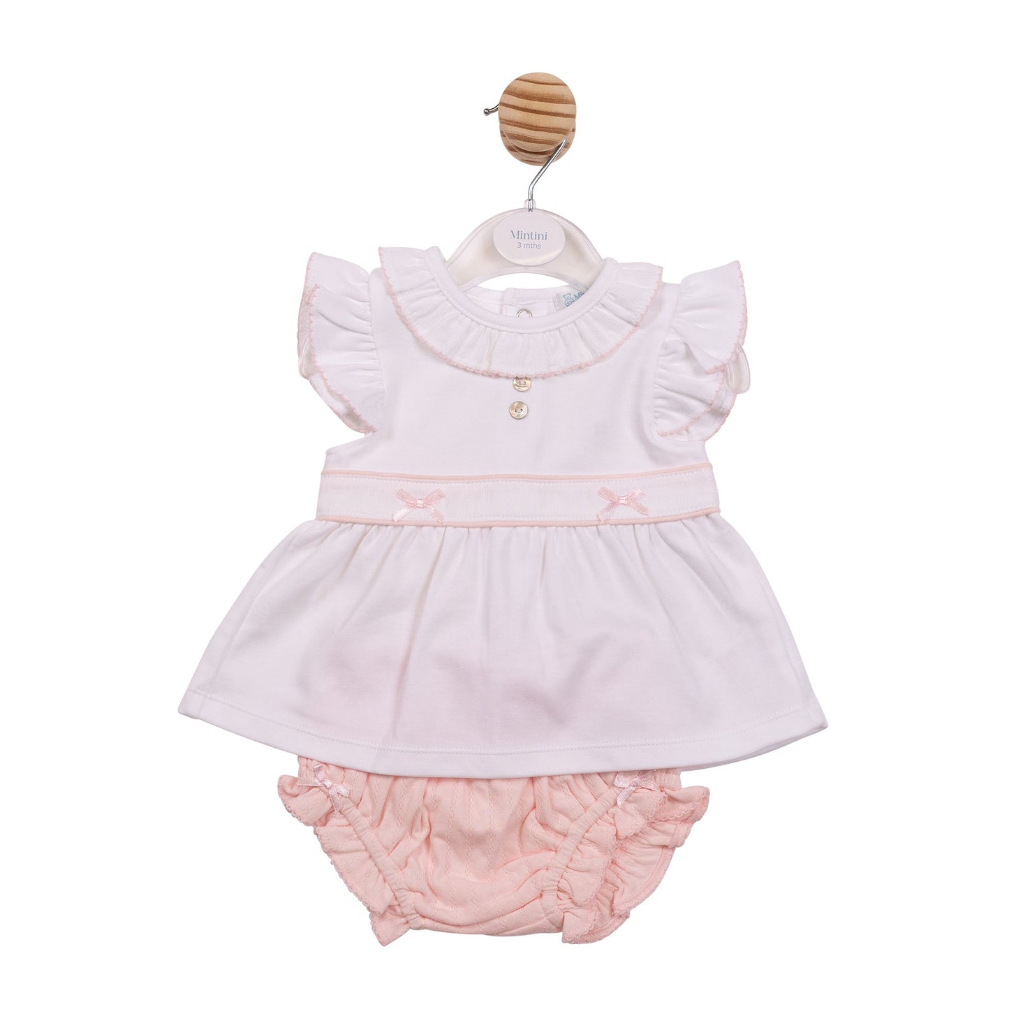White and Pink Jacquard Top and Jam Pant