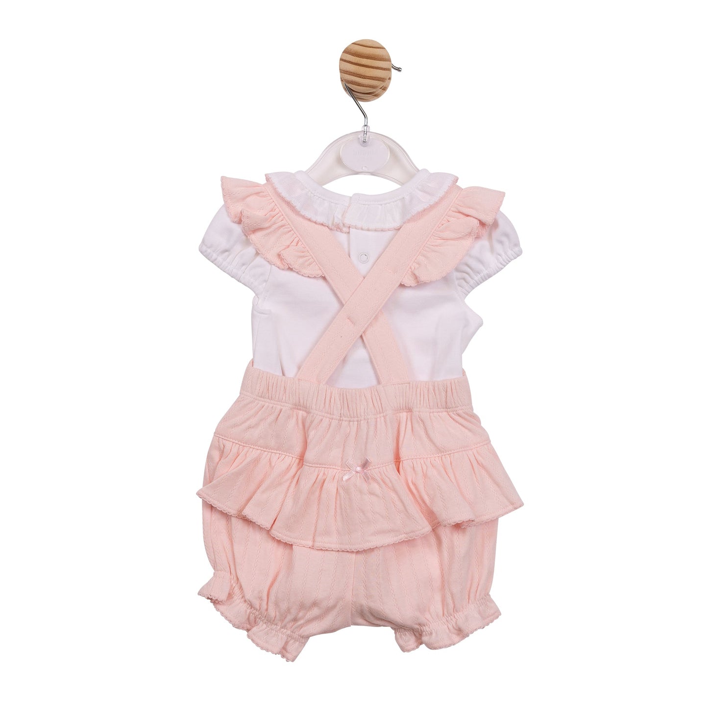 Pink Jacquard Short Dungaree