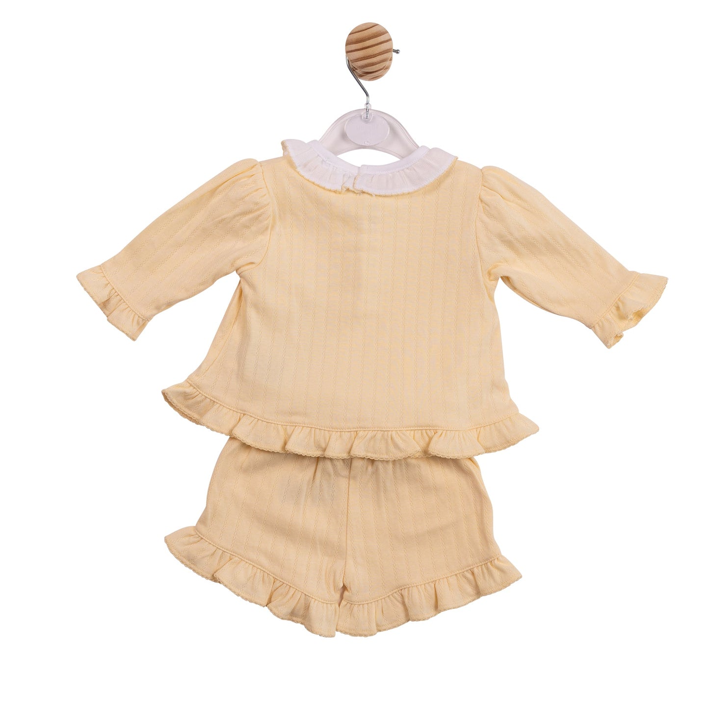 Yellow Jaquard 3pc Short Set