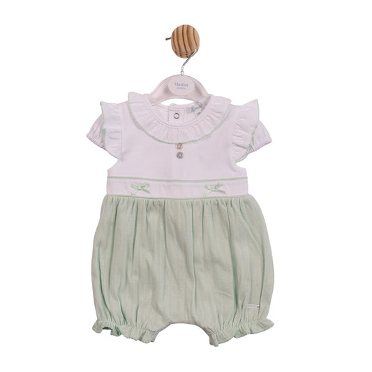 Sage Jacquard Romper