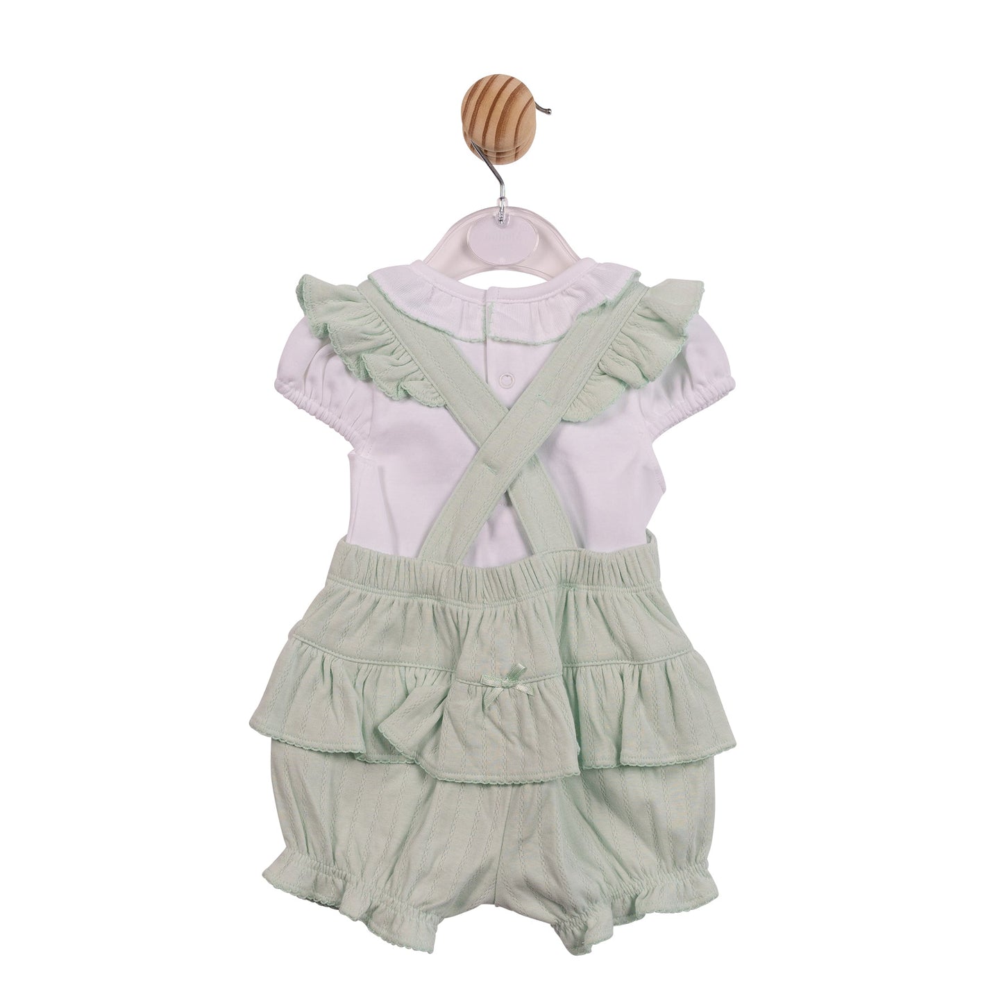 Sage Jacquard Short Dungaree