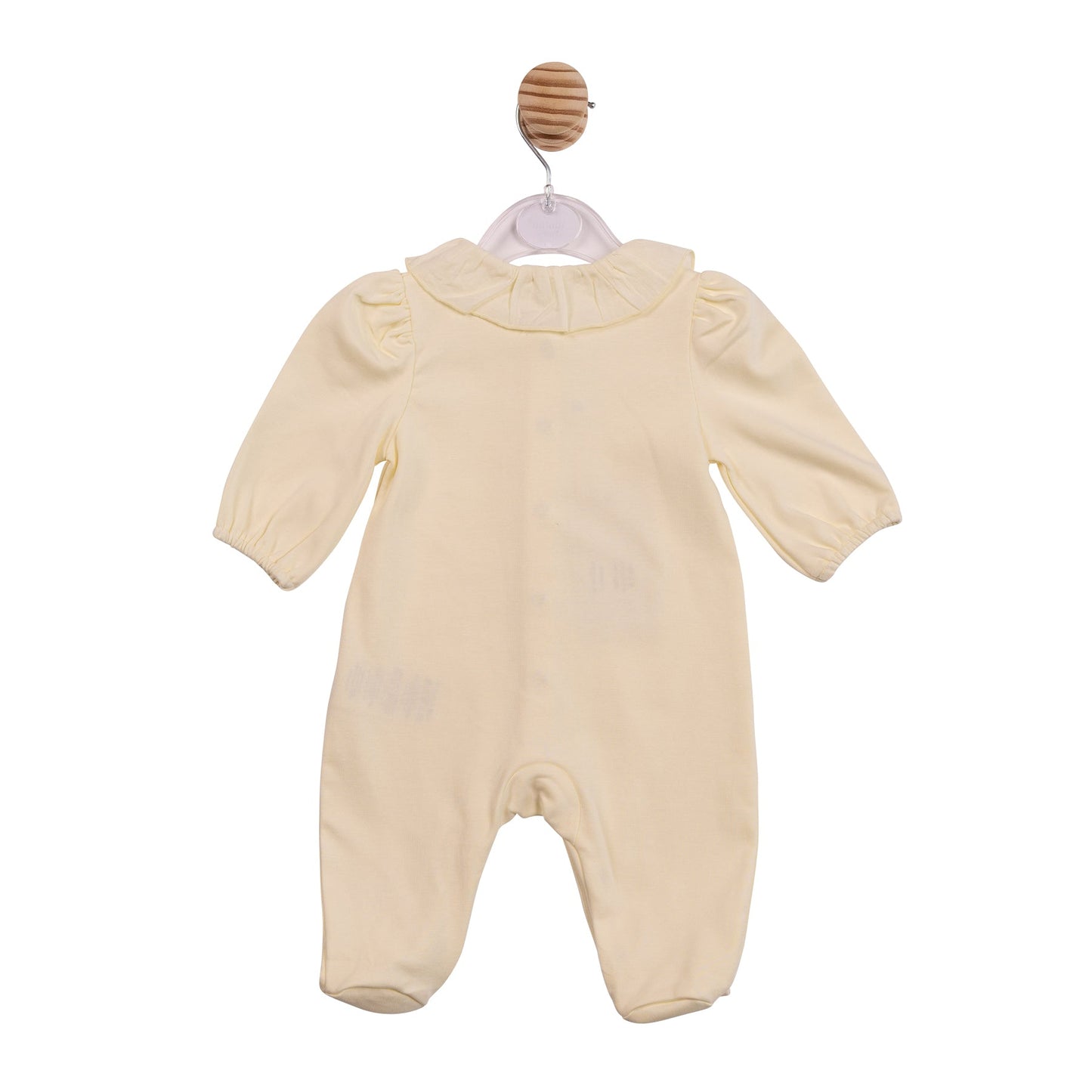 Yellow Frill Collar Diamante Babygrow