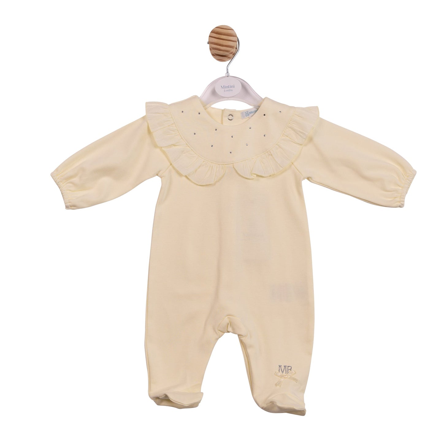 Yellow Diamante Babygrow