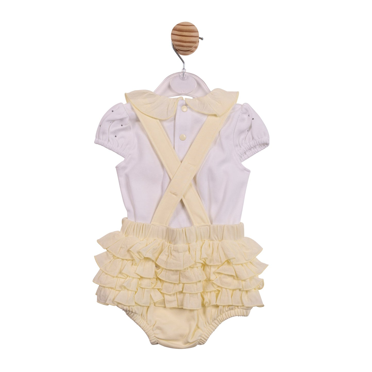 Yellow Diamante Romper Dungaree