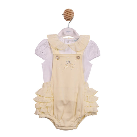 Yellow Diamante Romper Dungaree