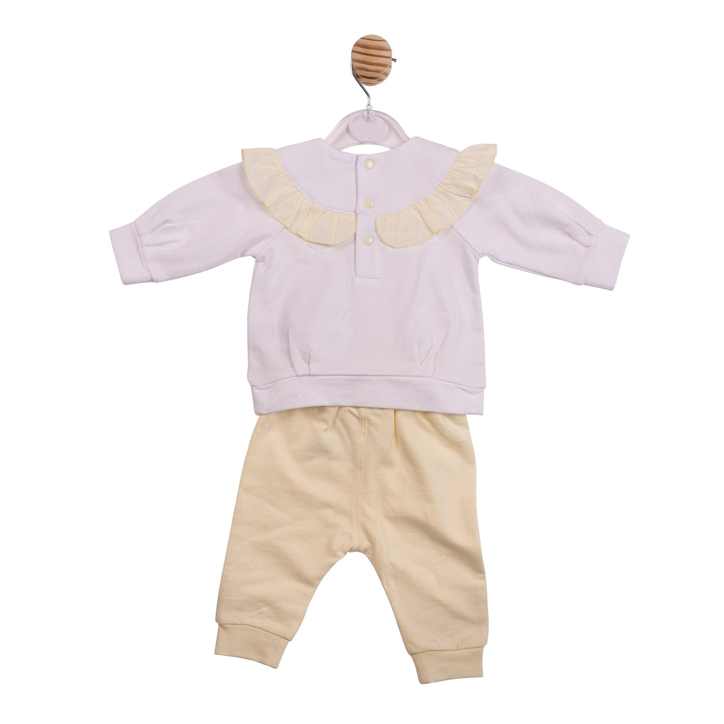 White and Yellow Diamante Tracksuit