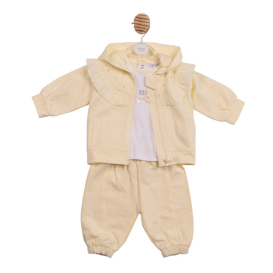 Yellow Diamante 3pc Tracksuit