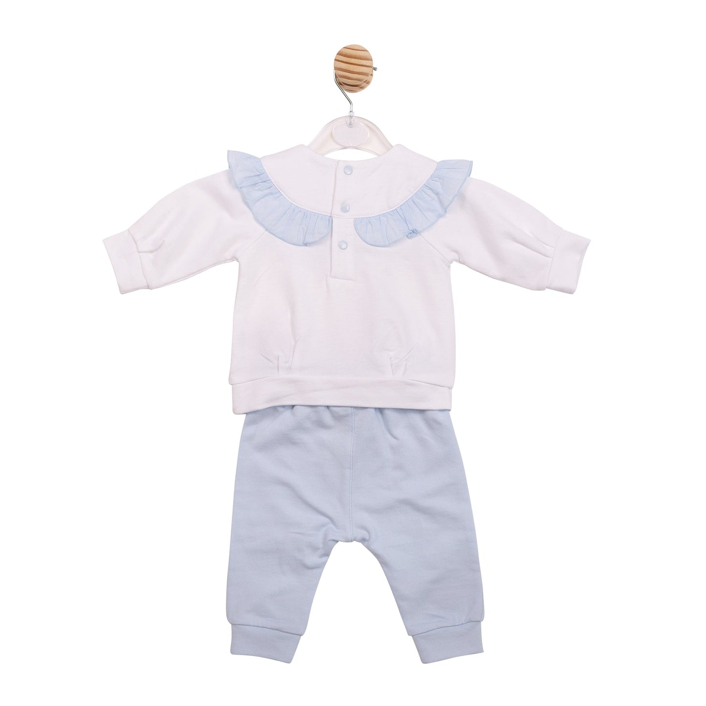 White and Blue Diamante Tracksuit