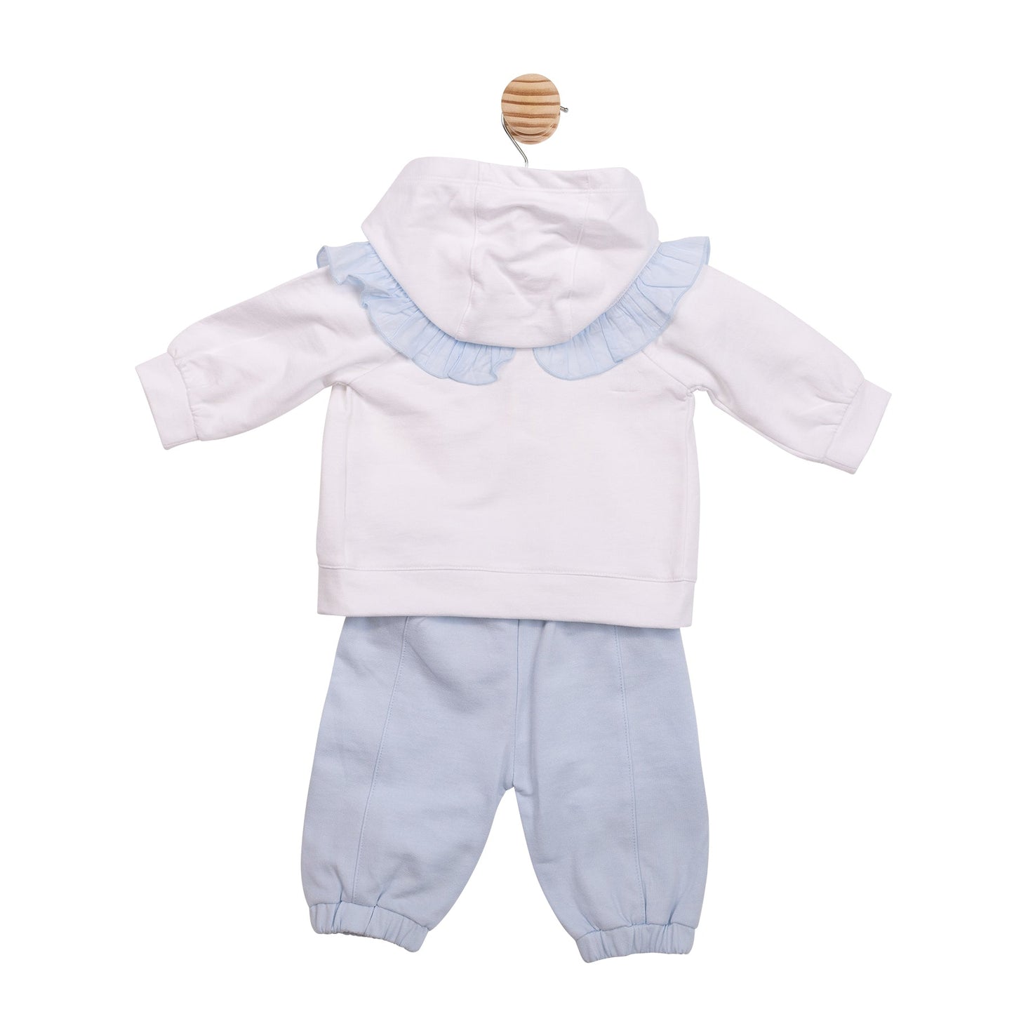 White and Blue Diamante 3pc Tracksuit