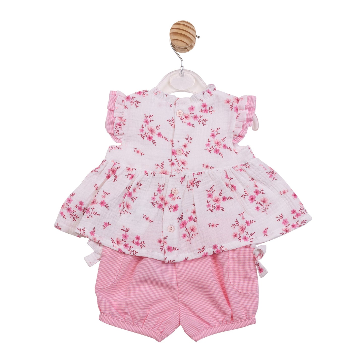 Pink Floral Gingham Top and Bloomers