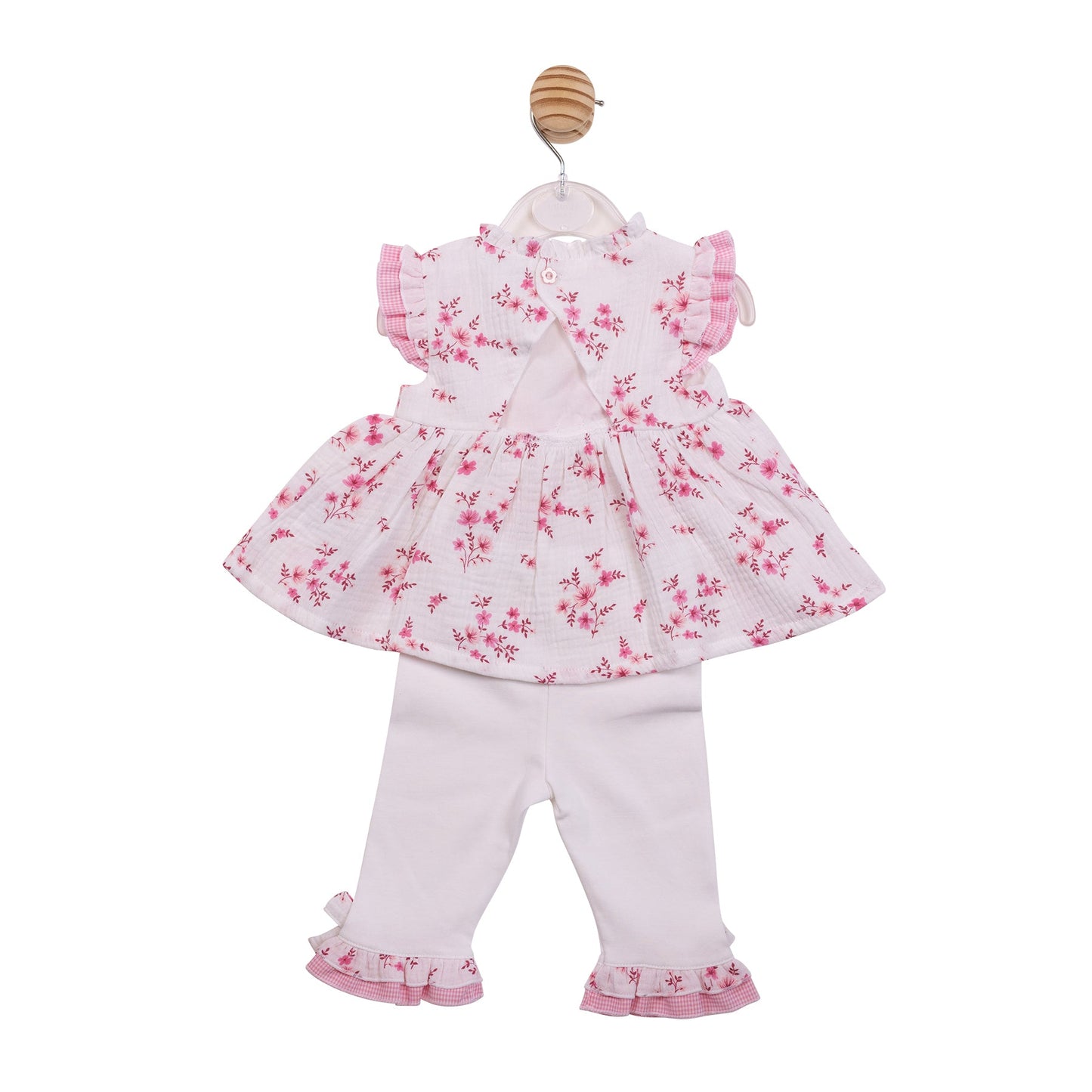 Pink Floral Gingham Tunic and Leggings