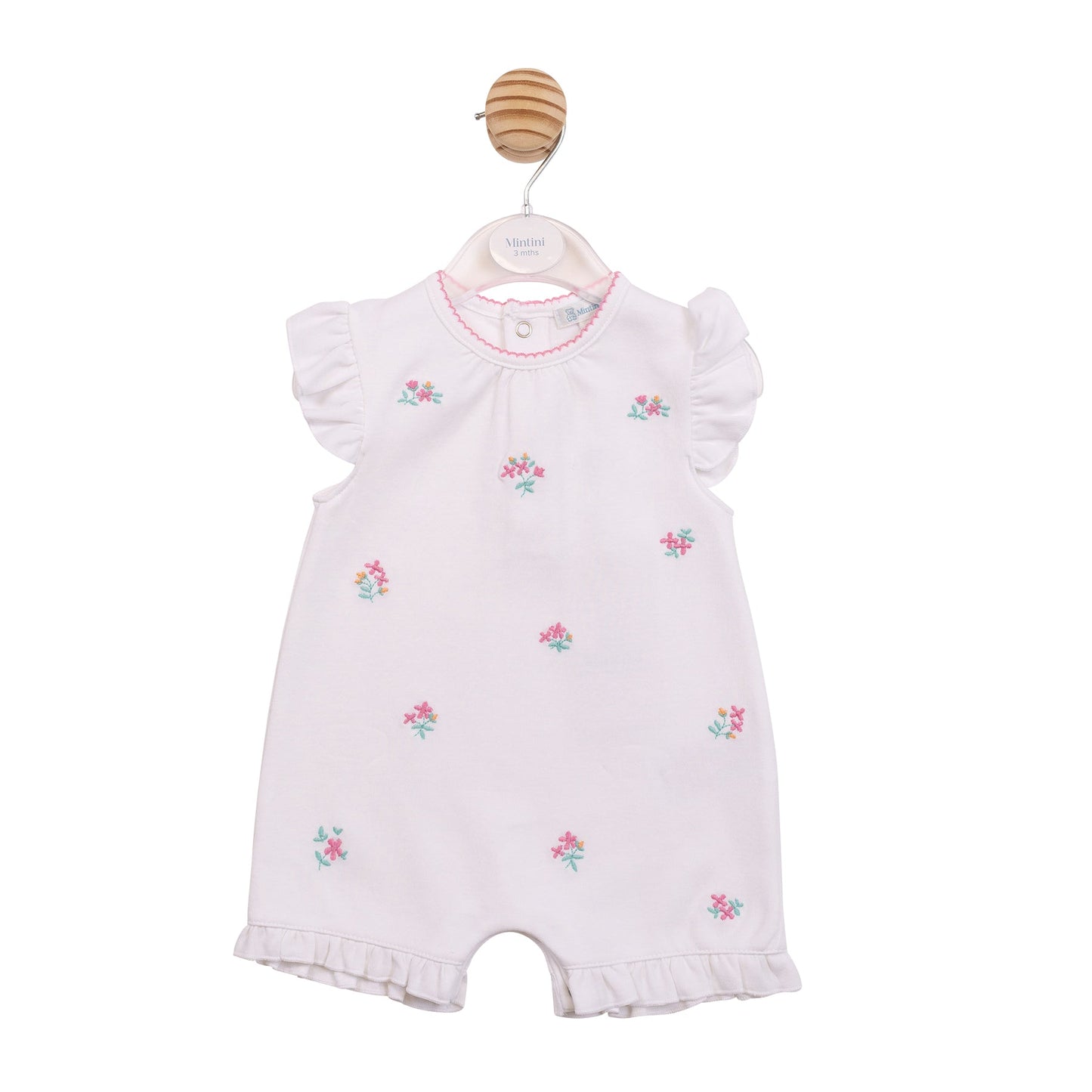 Flower Embroidered Romper